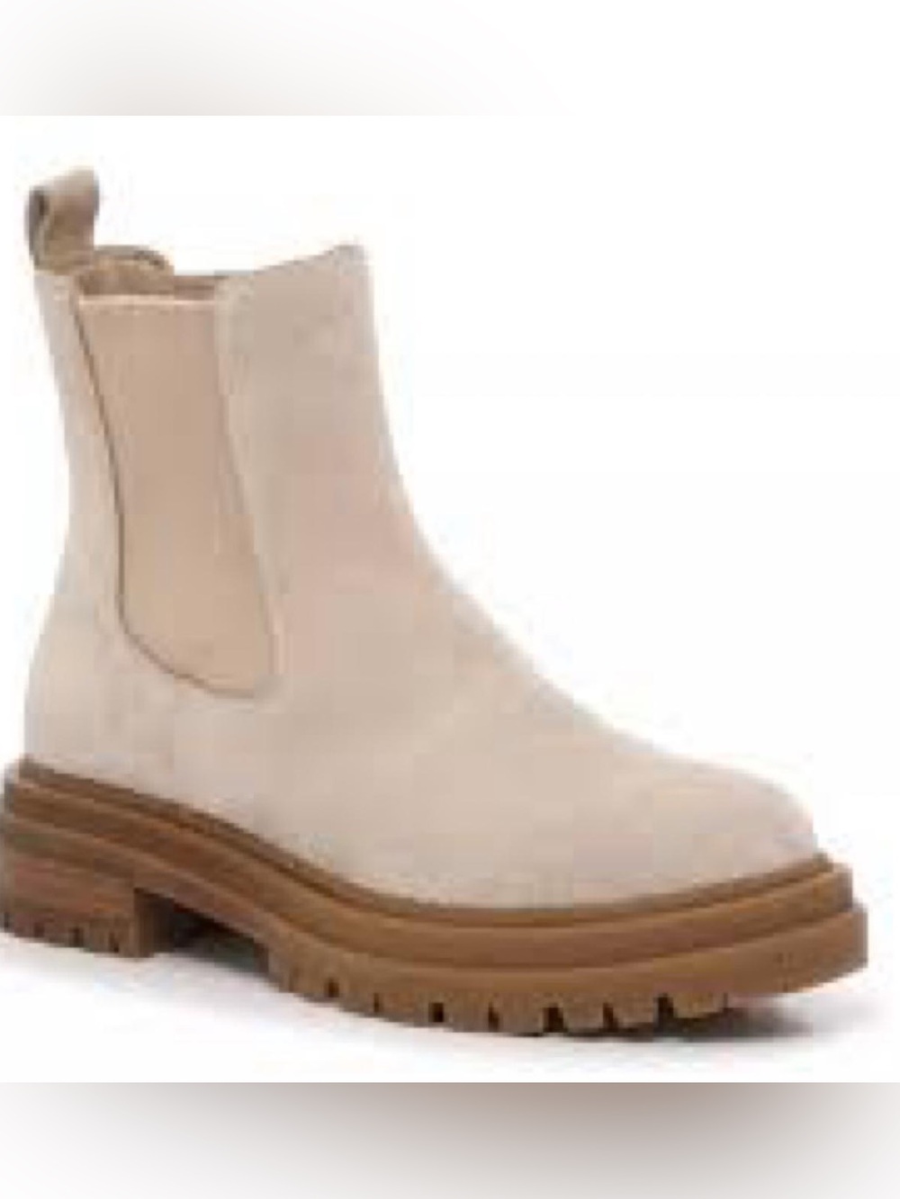 Steve madden chelsea boots natural all suede leather nib 8.5 m